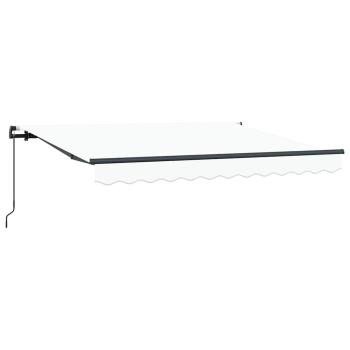 Einziehbare Markise Weiß 300 x 200 cm Stoff