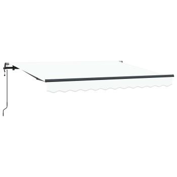 ARDEBO.de - Einziehbare Markise Weiß 300 x 200 cm Stoff