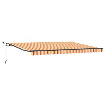 Ausziehbare Markise Gelb und Orange 450 x 350 cm Polyester