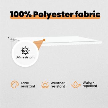 Markisenstoff Weiß 600 x 350 cm Polyester