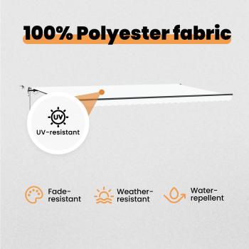 Markisenstoff Weiß 600 x 350 cm Polyester