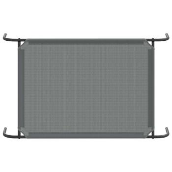 Hundebett Erhöht Grau 110x65x20 cm Textilene und Stahl