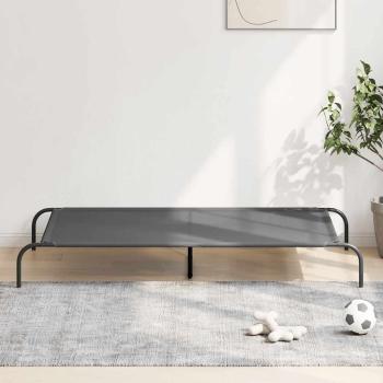 ARDEBO.de - Hundebett Erhöht Grau 150x90x20 cm Textilene und Stahl