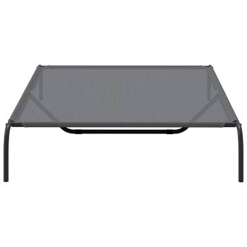 Hundebett Erhöht Grau 150x90x20 cm Textilene und Stahl