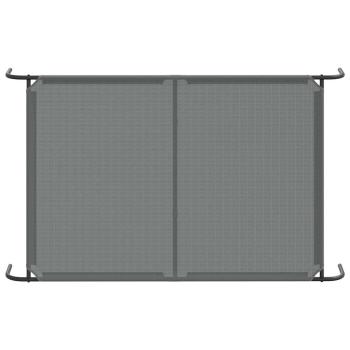 Hundebett Erhöht Grau 150x90x20 cm Textilene und Stahl