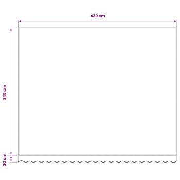Ersatzstoff für Markise Gelb und Orange 4,5x3,5 m Polyester