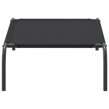Hundebett Erhöht Schwarz 90x50x20 cm Oxford-Gewebe und Stahl