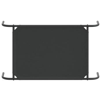 Hundebett Erhöht Schwarz 90x50x20 cm Oxford-Gewebe und Stahl