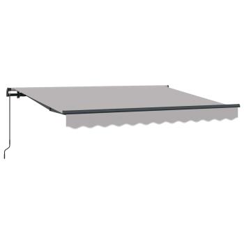 Einziehbare Markise Hellgrau 300 x 200 cm Stoff