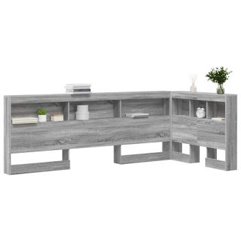 Aufbewahrungskopfteil Graues Sonoma 100 cm Holzwerkstoff