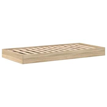 Bücherregal-Bett Sonoma-Eiche 100 x 200 cm Holzwerkstoff