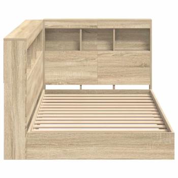 Bücherregal-Bett Sonoma-Eiche 100 x 200 cm Holzwerkstoff