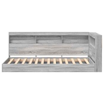 Bücherregal-Bett Grau Sonoma 100 x 200 cm Holzwerkstoff