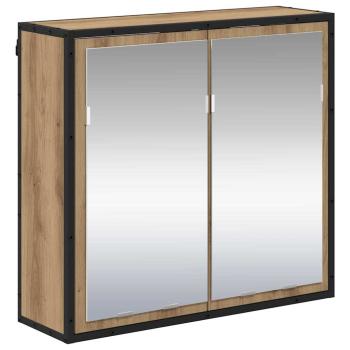 Badezimmermöbel-Set 2 stk. Artisan-Eiche 80 x 33 x 60 cm