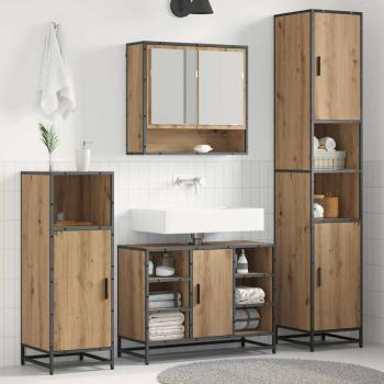 ARDEBO.de - Badezimmermöbel-Set 3 stk. Artisan-Eiche 35 x 37,5 x 188,5 cm