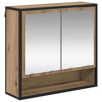 Badezimmermöbel-Set 3 stk. Artisan-Eiche 35 x 37,5 x 188,5 cm