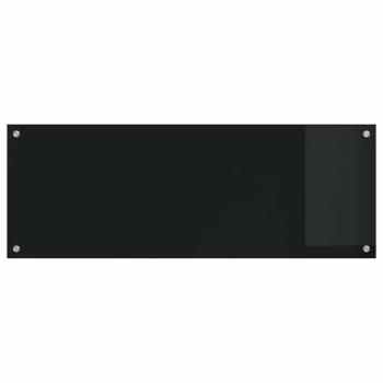Küchenrückwand 2 stk. Schwarz 110 x 40 cm Gehärtetes Glas