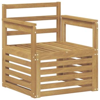 2 Stück Outdoor-Sofagarnitur Massivholz Akazie Weiß