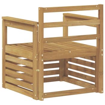 2 Stück Outdoor-Sofagarnitur Massivholz Akazie Weiß