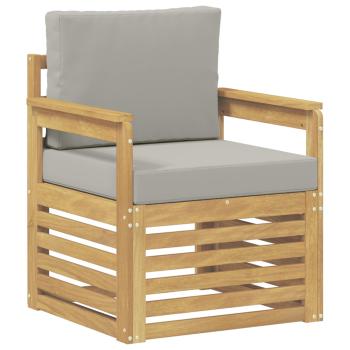 2 Stück Outdoor-Sofagarnitur Polyester Weiß und Hellgrau