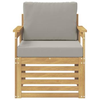 2 Stück Outdoor-Sofagarnitur Polyester Weiß und Hellgrau