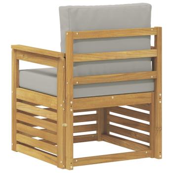 2 Stück Outdoor-Sofagarnitur Polyester Weiß und Hellgrau