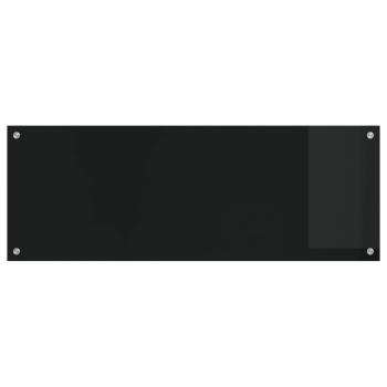 Küchenrückwand Schwarz 110 x 40 cm Gehärtetes Glas