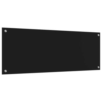 Küchenrückwand Schwarz 110 x 40 cm Gehärtetes Glas