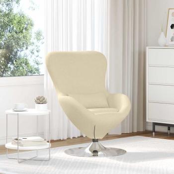 ARDEBO.de - Eiersessel Creme 63 x 73 x 90 cm Stoff