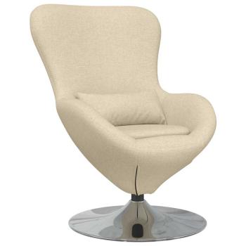 Eiersessel Creme 63 x 73 x 90 cm Stoff