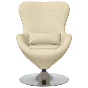 Eiersessel Creme 63 x 73 x 90 cm Stoff