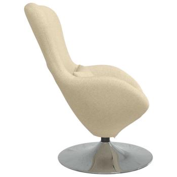 Eiersessel Creme 63 x 73 x 90 cm Stoff