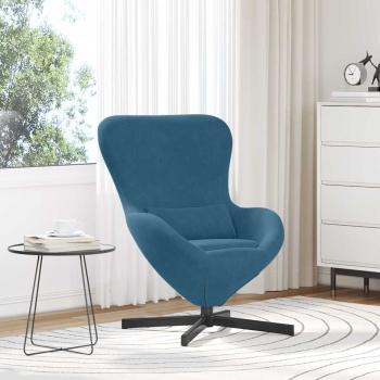 ARDEBO.de - Eiersessel Blau 63 x 73 x 90 cm Samt