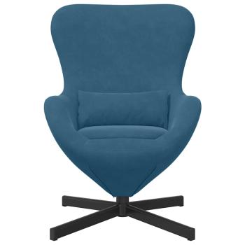 Eiersessel Blau 63 x 73 x 90 cm Samt