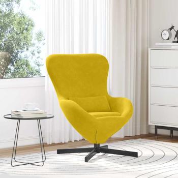 ARDEBO.de - Eiersessel Gelb 63 x 73 x 90 cm Samt