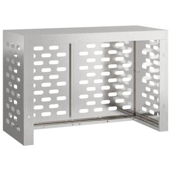 Klimaanlagenabdeckung Silber 90 x 40 x 60 cm Edelstahl