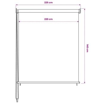 Außenrollo 225 (B)x140 (H) cm Weiß