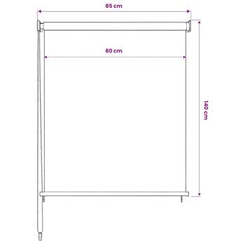 Außenrollo Weiß 85 (B) x 140 (H) cm HDPE