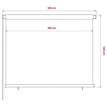 Außenrollo 185 (B)x140 (H) cm Braun HDPE