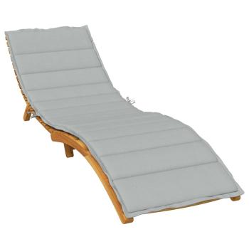 ARDEBO.de - Sonnenliegen-Auflage Melange Hellgrau 200x50x4 cm Stoff