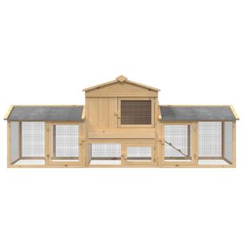 Hühnerunterkunft 3 stk. Braun 225 x 60 x 89 cm