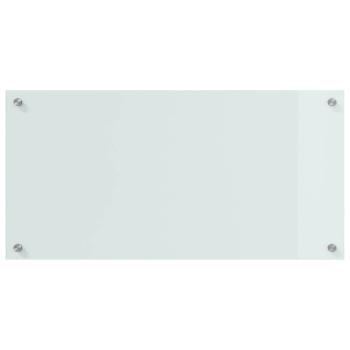 Küchenrückwand 2 Stk. Weiß 80 x 40 cm Gehärtetes Glas