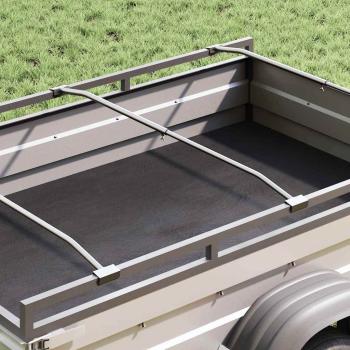 ARDEBO.de - Planehalterung für Anhänger 3 Silber 102-155 cm Aluminium