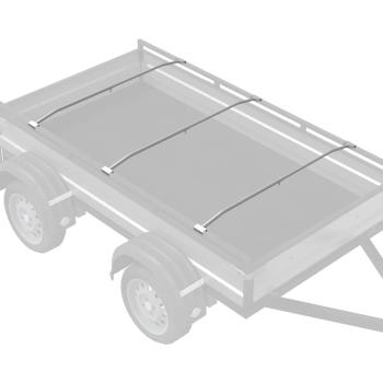 Planehalterung für Anhänger 3 Silber 102-155 cm Aluminium