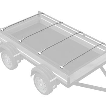 Planehalterung für Anhänger 4 Silber 102-155 cm Aluminium