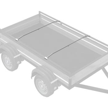 Planehalterung für Anhänger 2 Silber 136-218 cm Aluminium
