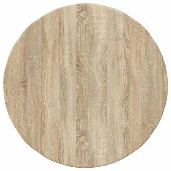 Tischplatte Ø 60 x 1,5 cm Rund Holzwerkstoff Sonoma-Eiche
