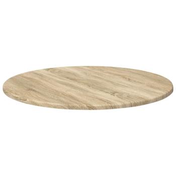 Tischplatte Ø 60 x 1,5 cm Rund Holzwerkstoff Sonoma-Eiche