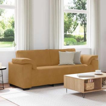 ARDEBO.de - 3-Sitzer-Sofa Braun 220x77x82 cm Samt