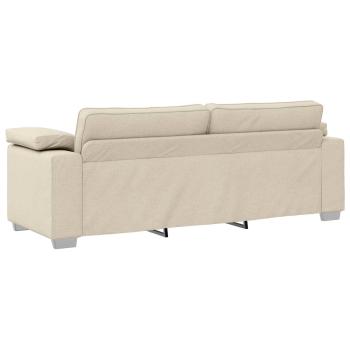 Sofa 3 pcs Beige 219 x 80 x 82 cm Leinenmischgewebe